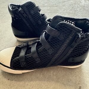 Ash sneakers size 37. mix leather and net.  Used 3x.